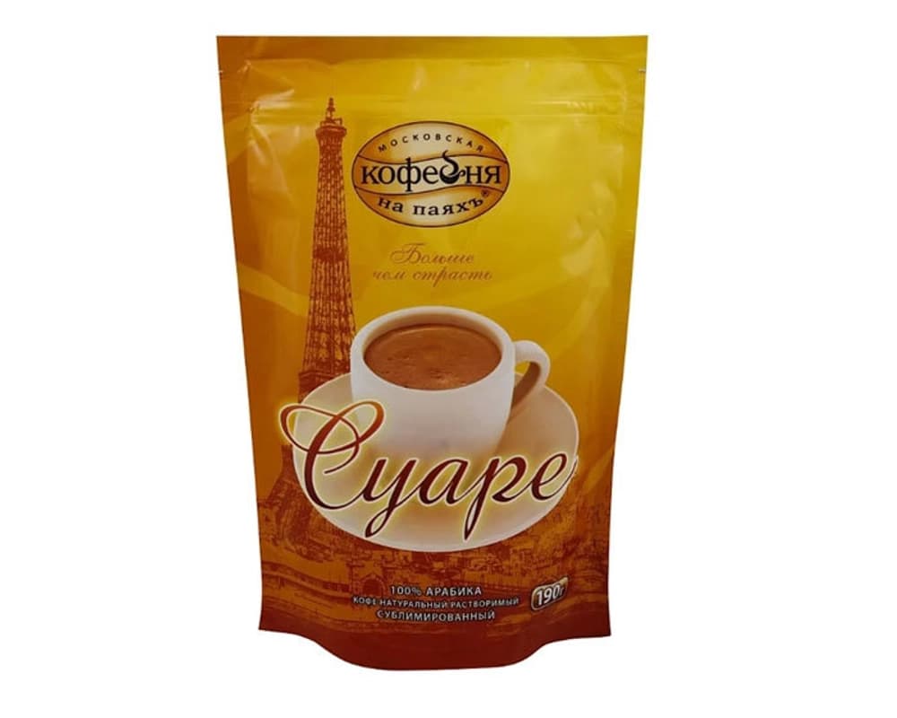 МКП СУАРЕ Кофе натуральный растворимый сублимированный пакет 75 гр.