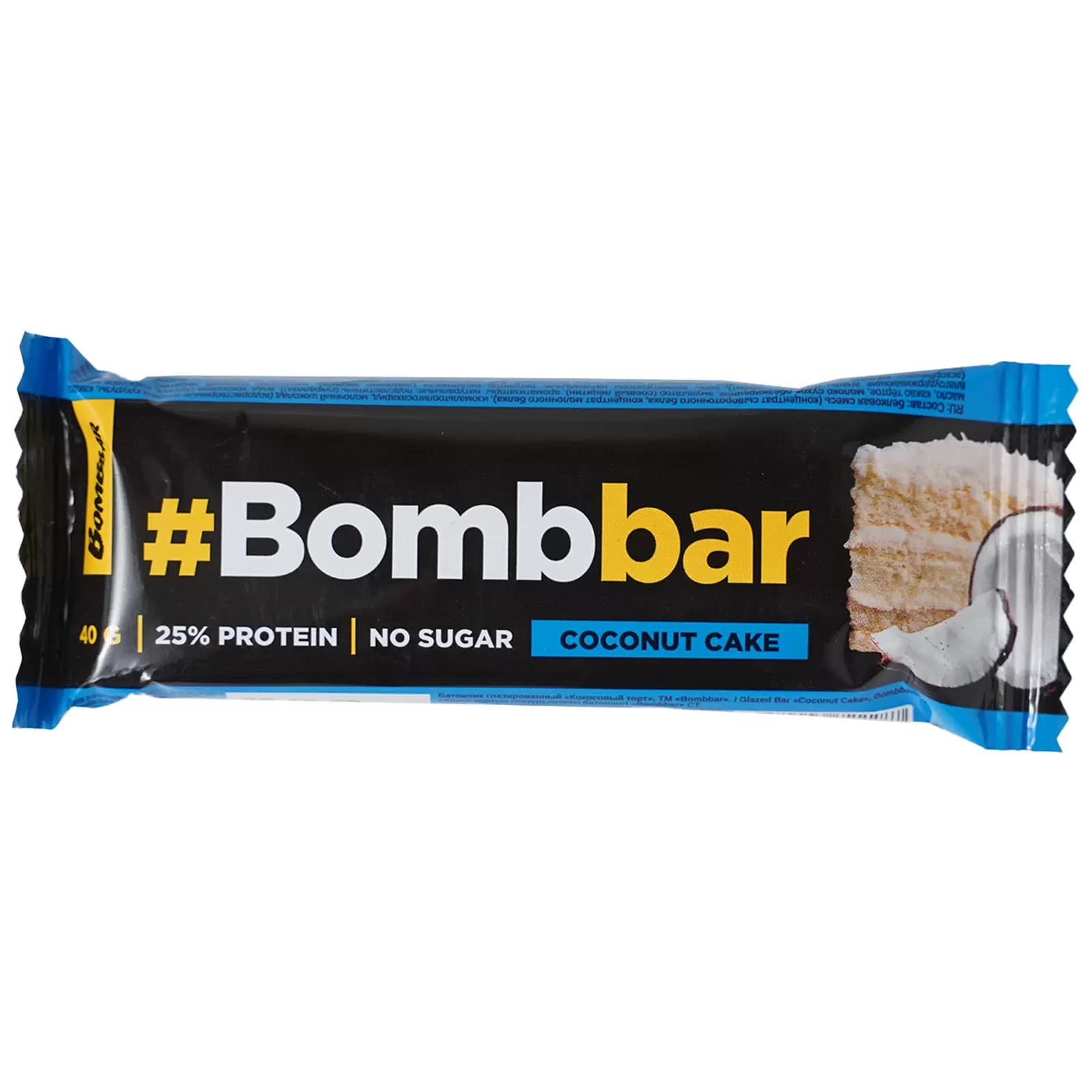 BOMBBAR Батончик глазированный КОКОСОВЫЙ ТОРТ 40г