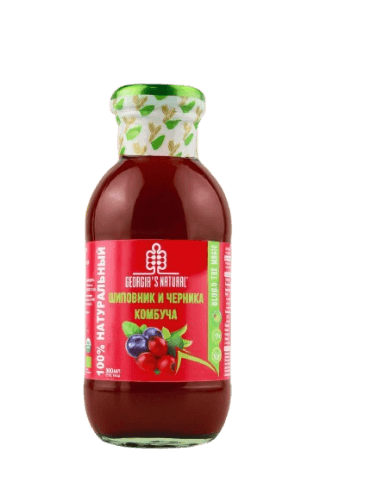 ORGANIC GEORGIAS NATURAL Комбуча из шиповника и черники 300 мл.