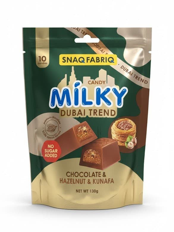SNAQ FABRIQ Молочный шоколад с фундуком и хрустящим тестом 130 гр.
