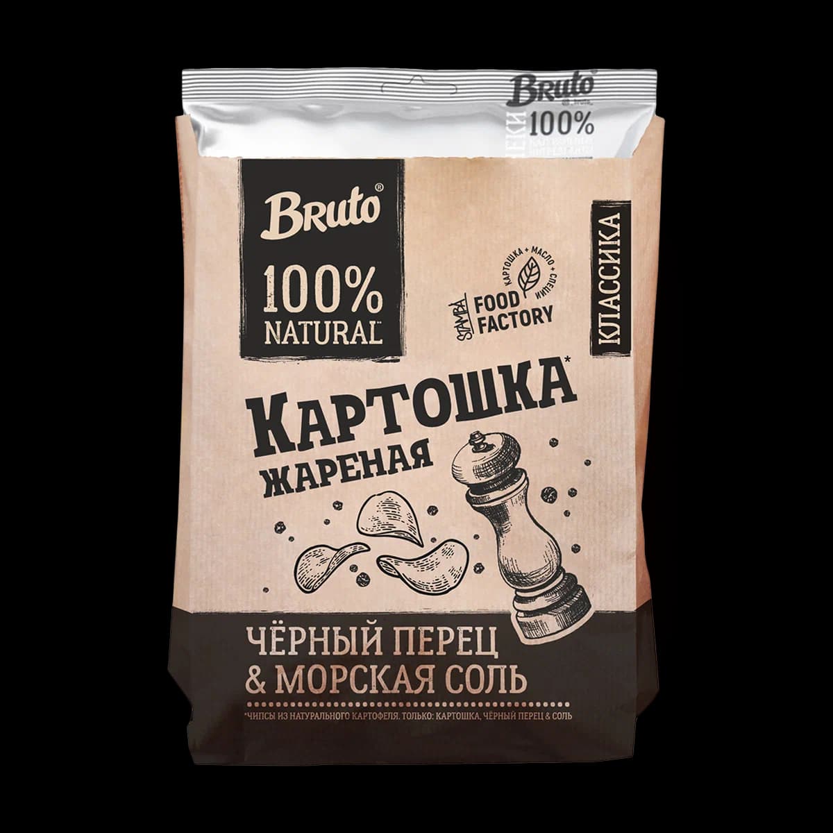 Bruto Kraft Чипсы "Чёрный перец" 60 гр.