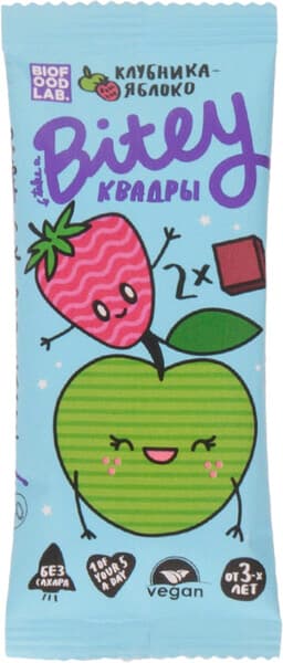 Батончик Овсяно-фруктовый "Яблоко-Клубника" 30гр.