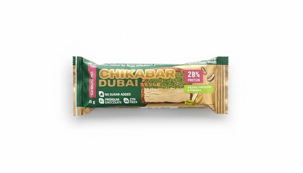 CHIKALAB Батончик глазированный МОКАЧИНО с фисташкой и хрустящим тестом 45гр.