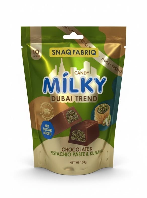 SNAQ FABRIQ Молочный шоколад с фисташковой пастой и хрустящим тестом 130 гр.