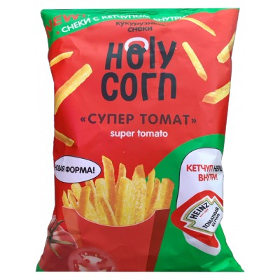 Holy Corn Кукурузные снеки "Томат с соусом Хайнз" 30 гр.