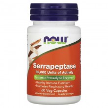 NOW Serrapeptase серрапептаза (имунная система) 60 капсул