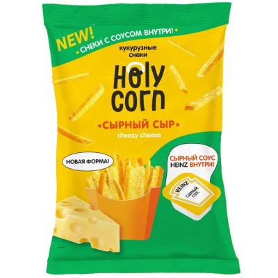 Holy Corn Кукурузные снеки "Сыр с соусом Хайнз" 30 гр.