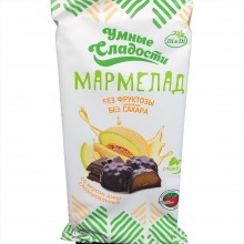 Мармелад «Умные сладости» желейно-формовой со вкусом дыни глазированный 220гр.