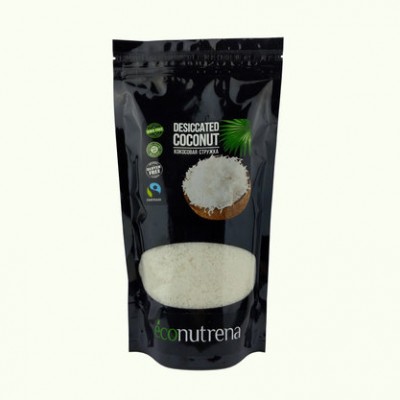 Econutrena Кокосовая стружка органическая  LOW FAT низкой жирности 250гр