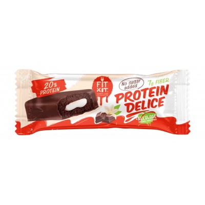 Fit Kit Protein протеиновое пирожное DELICE ШОКОЛАД-ВАНИЛЬ 60 гр