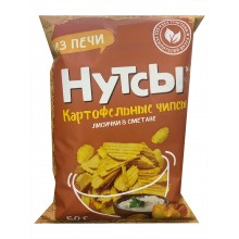 Don Shelldon Чипсы картофельные НУТСЫ со вкусом Лисички в сметане 50 гр.