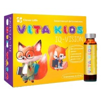 Clover Labs "Vita kids IQ Vision" для зрения и умственной активности 10 флаконов