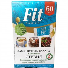 Fit parad №14 Заменитель сахара на основе стевии (60 пакетиков).