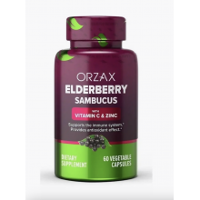 ORZAX ELDERBERRY (Бузина с цинком и витамином С) 60 капсул