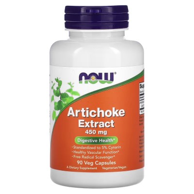 NOW Artichoke Extract Экстракт артишока 450 mg (пищеварительная система и сосуды) 90 капсул