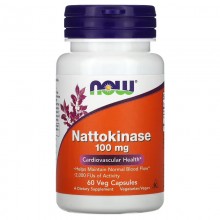 NOW Nattokinase наттокиназа 100 mg (для сердца и сосудов) 60 капсул