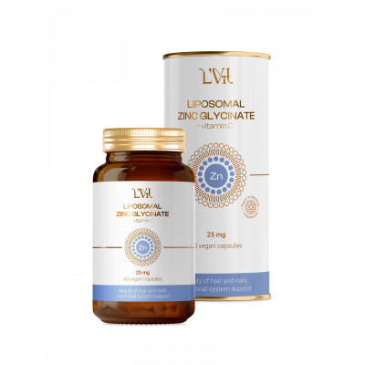 LIPOSOMAL VITAMINS Zinc Glycinate + Vitamin C банка 60 капсул.