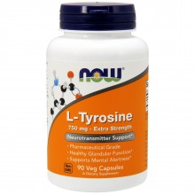 NOW L-Tyrosine 750 мг. (90 капсул)