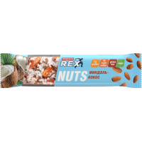 Protein Rex NUTS Батончик ореховый протеиновый "миндаль-кокос" 20% 40гр.