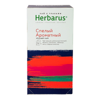 Herbarus Чай Чёрный пакетированный с шиповником и гибискусом 24 п.