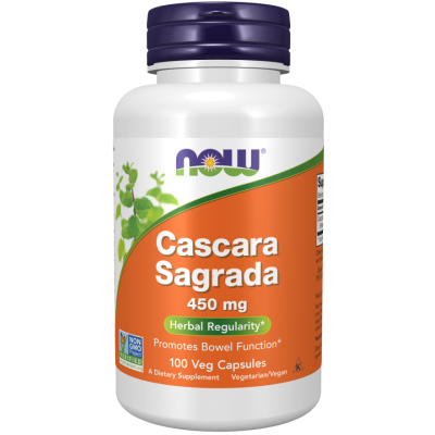 NOW Cascara Sagrada 450 мг. 100 капсул