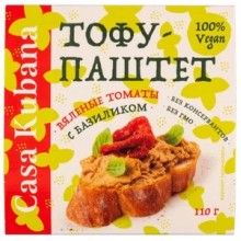 Casa Kubana Тофу-паштет (соевый паштет) "Вяленый томат с базиликом" 110 гр.