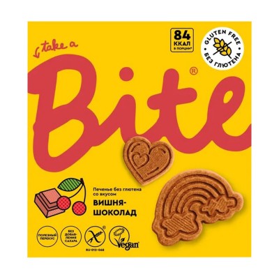 Bite Печенье б/г "Вишня-шоколад" 115 гр.