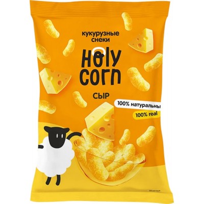 Holy Corn Кукурузные снеки "Сыр" 50 гр