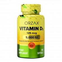 ORZAX VITAMIN D3 5000 IU (витамин D3) 360 капсул