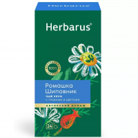 Herbarus Чай пакетированный Улун с ромашкой и шиповником 24п.