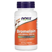 NOW Bromelain 2400 GDU/g 500 мг. (60 капсул)