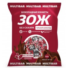 MULTIBAR Конфеты "ЗОЖ" горький шоколад без сахара 150 гр
