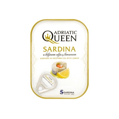 Adriatic Queen Сардины в растительном масле с лимоном  105 гр.