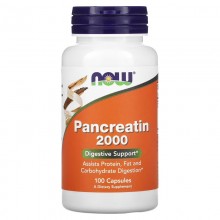 NOW Pancreatin 2000 (100 капсул)