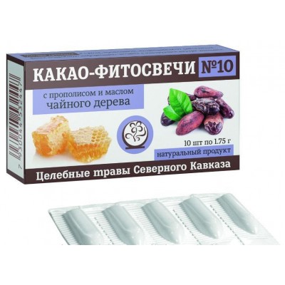 ЦТСК Какао-фитосвечи №10 Противоинфекционные 10 шт.