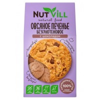 NUTVILL Печенье овсяное безглютеновое с шоколадом 85гр