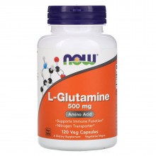 NOW L-Glutamine 500 мг. 120 капсул
