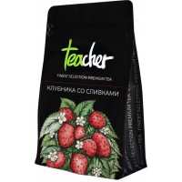 TEACHER Чай Зелёный с клубникой и сливками 80 гр