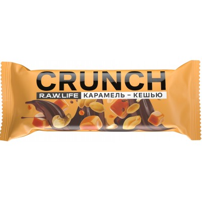 R.A.W. LIFE Ореховый батончик CRUNCH Choco Карамель-Кешью 40 гр.