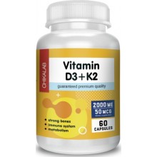 CHIKALAB Витамин D3+К2  2000ME 60 капсул.