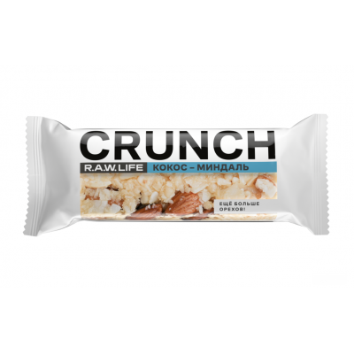 R.A.W. LIFE Ореховый батончик CRUNCH Кокос-Миндаль 40 гр.