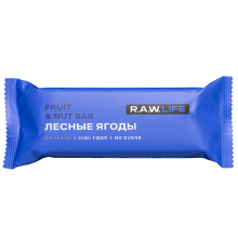 R.A.W. LIFE Орехово-фруктовый батончик, Лесные Ягоды 47г