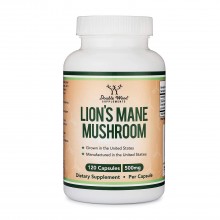 Double Wood Supplements Lion Mane Mushroom Пищевая добавка из гриба Львиная грива 120 капсул.