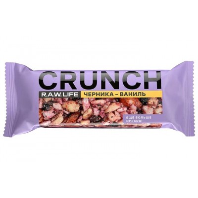 R.A.W. LIFE Ореховый батончик CRUNCH Черника-Ваниль 40 гр.