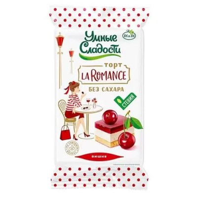 Di&di Пирожное "La Romance" со вкусом вишни со стевией 90 гр.