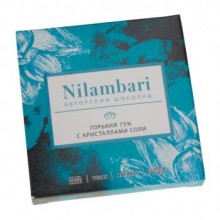 Шоколад Nilambari горький 75% с кристаллами соли 65гр.