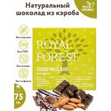 Royal Forest Шоколад из кэроба с миндалём 75 гр