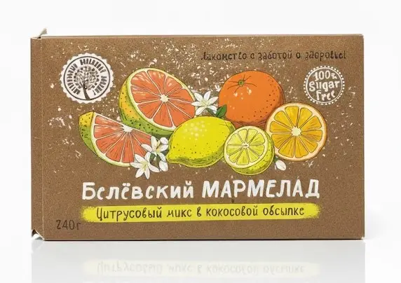 БП Мармелад белёвский Цитрусовый микс в кокосовой обсыпке 240 гр.