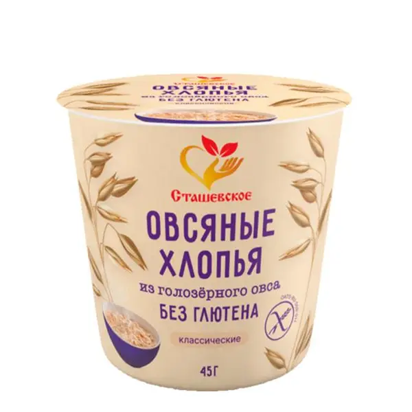 Сташевское классикалық сұлы үлпектері 45 гр.