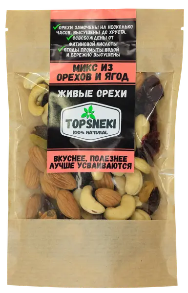 TOPSNEKI Орехи микс орехов и ягод 80гр.